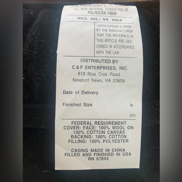 Needlepoint Pillow Rooster Red & White Black Velvet Back Zipper 13.5” Square NWT - Picture 4 of 4